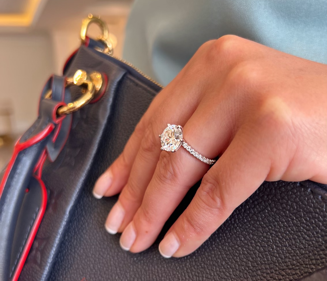 The finished ring, uniquely hers