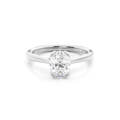 Oval cut diamond engagement ring