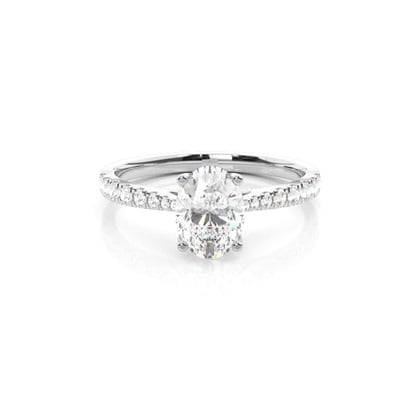 Oval cut diamond engagement ring