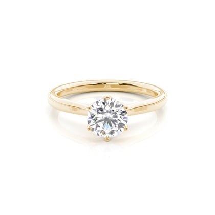 Round brilliant diamond engagement ring